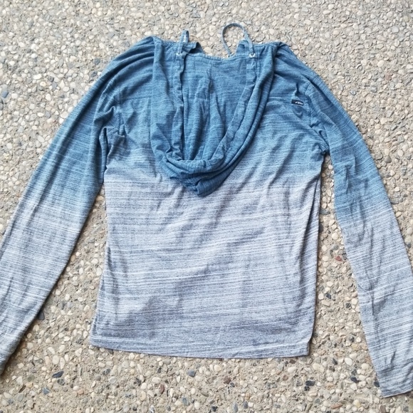 Astars Blue and Gray Ombre Lightweight Sweatshirt - Picture 5 of 5